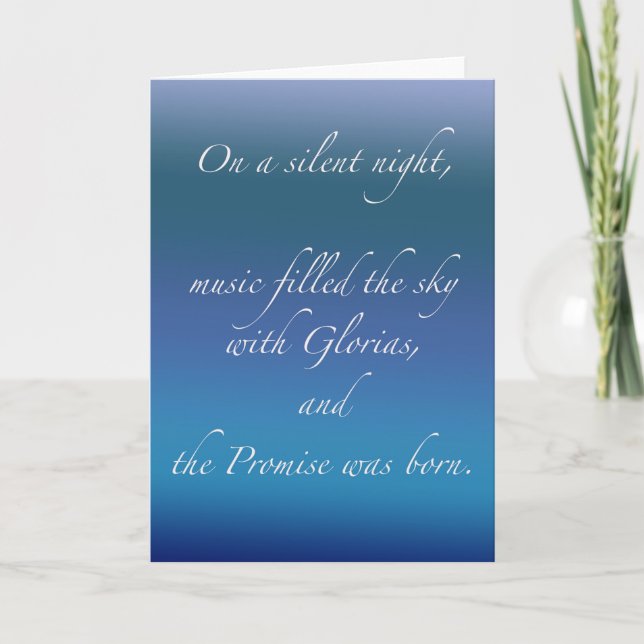 Tarjeta Festiva En una noche silenciosa (Anverso)
