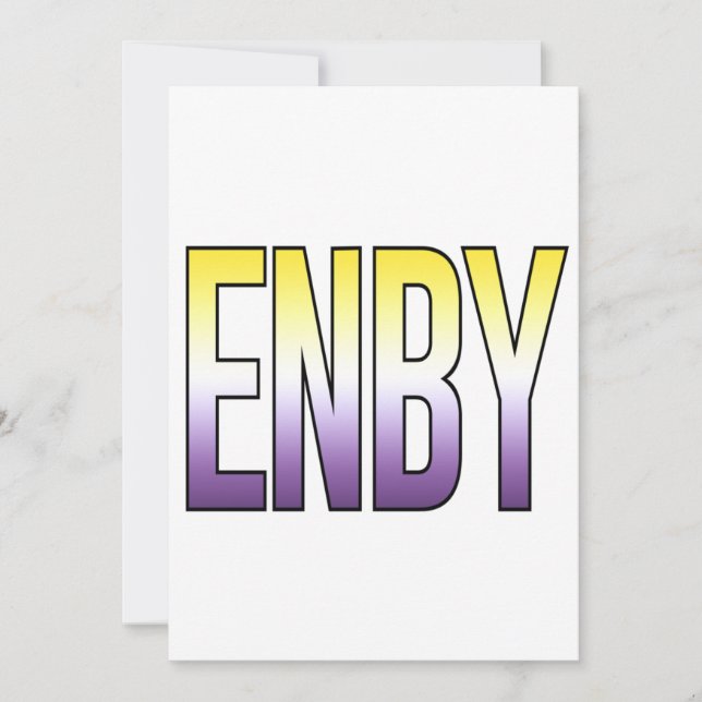 Tarjeta Festiva ENBY - No binario (Anverso)
