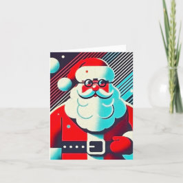Tarjeta Festiva Encantador ilustracion de Santa Claus