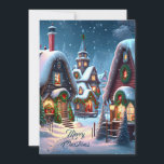 Tarjeta Festiva Encantador pueblo de Navidades nevados<br><div class="desc">Esta tarjeta de Navidades encantadora cuenta con un pueblo nevado con casas decoradas con Navidades por la noche. Calles y techos están densamente cubiertos de nieve, las ventanas están iluminadas, la decoración navideña consiste de abetos y bolas rojas de árbol de Navidad. Maravillosa tarjeta de Navidades para tu familia, amigos...</div>