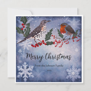 Tarjeta Festiva Encantadores deseos de Navidades: Saludo personali