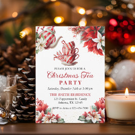Tarjeta Festiva Encantadores Navidades de Peppermint toman Fiesta