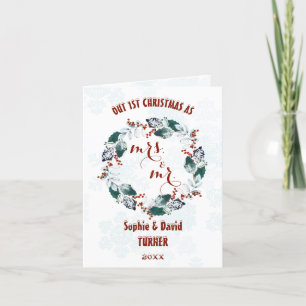 Tarjeta Festiva Encantar nuestra primera guerra de invierno de Nav