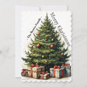 Tarjeta Festiva Encanto de los Navidades clásicos