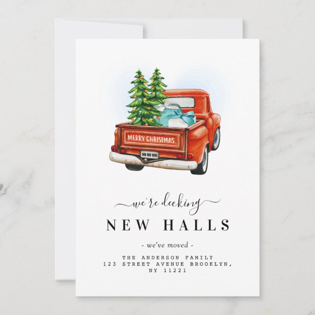 Tarjeta Festiva ENCENDIDO DE NUEVAS HALLAS | Traslado de camiones  (Anverso)