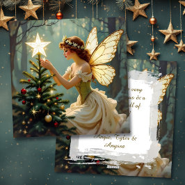 Tarjeta Festiva Enchanted Fairy Personalized Christmas