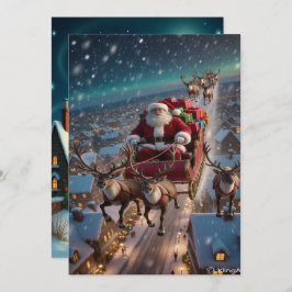 Tarjeta Festiva Enchanting Christmas Winter Village Wallpaper 2025