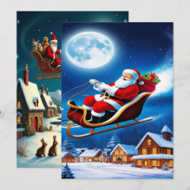 Tarjeta Festiva Enchanting Christmas Winter Village Wallpaper 2025