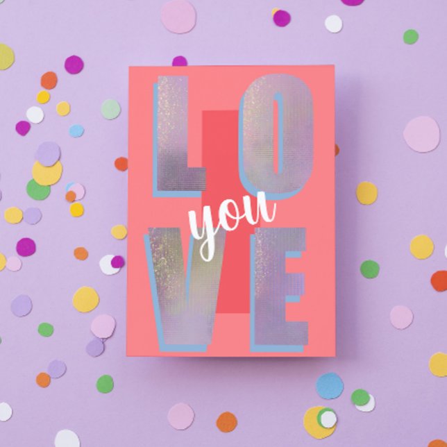 Tarjeta Festiva Energetico Funky Te Amo El día de San Valentín (Subido por el creador)