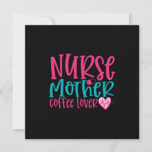 Tarjeta Festiva Enfermera de regalo de enfermera madre de café ama
