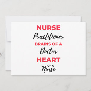 Tarjeta Festiva Enfermera Profesional Cerebros De Un Corazón Médic