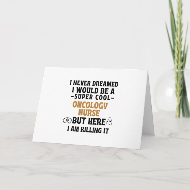 TARJETA FESTIVA ENFERMERO DE ONCOLOGÍA (Anverso)