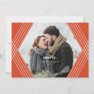 Tarjeta Festiva Enfoque Festivo 5x7 Horizontal Naranja