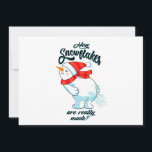 Tarjeta Festiva Engañando a Snowman cómo se hacen realmente las co<br><div class="desc">Este divertido diseño de muñeco de nieve hará cosquillas en tu hueso divertido y calentará tu corazón con una visión única de la ciencia detrás de la formación de copos de nieve. Llevando a algunas revelaciones eólicas sobre copos de nieve</div>
