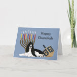Tarjeta Festiva English Springer Spaniel Chanukah Card Menorah Dre<br><div class="desc">Recordar a la familia y amigos durante la temporada de Chanukah es una manera maravillosa de estar en contacto con la gente que amas y te importa. Creé estas tarjetas de perro Chanukah con amor y cuidado y estoy seguro de que cualquiera que ame los perros estará encantado de recibirlas....</div>