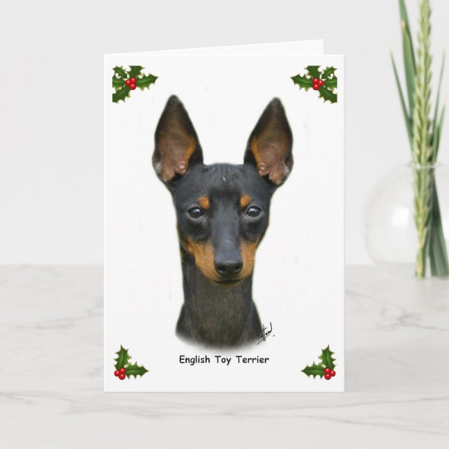 Tarjeta Festiva English Toy Terrier 9R095D-013 (Anverso)
