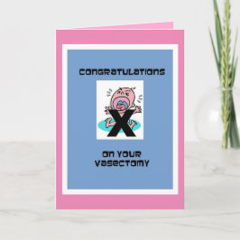 Tarjeta Festiva Enhorabuena en su vasectomía - divertida