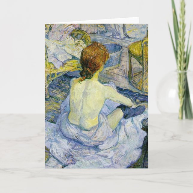 Tarjeta Festiva Enrique Toulouse Lautrec - la CROMATOGRAFÍA (Anverso)