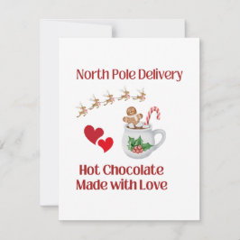 Tarjeta Festiva Entrega en el Polo Norte en un 