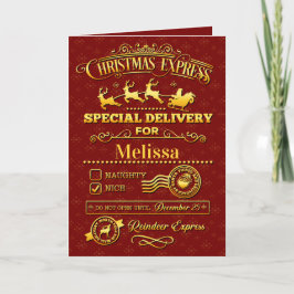 Tarjeta Festiva Entrega especial de navidades