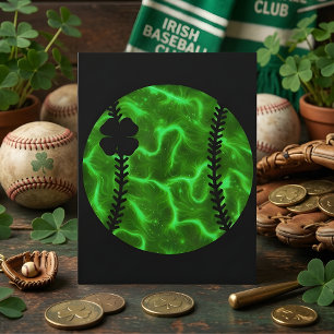 Tarjeta Festiva Entrenador Afortunado de Béisbol del Día de San Pa