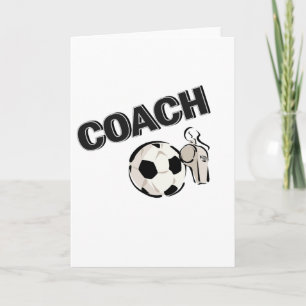 Tarjeta Festiva Entrenador de fútbol (Silbato/Balón)