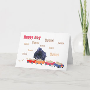 Tarjeta Festiva Entrenamiento de huesos de cachorro pekinés