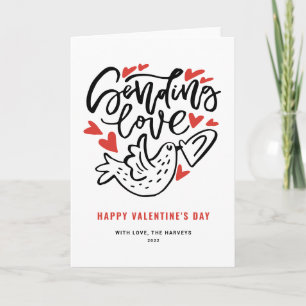 Tarjeta Festiva Enviando al El día de San Valentín de caligrafía m