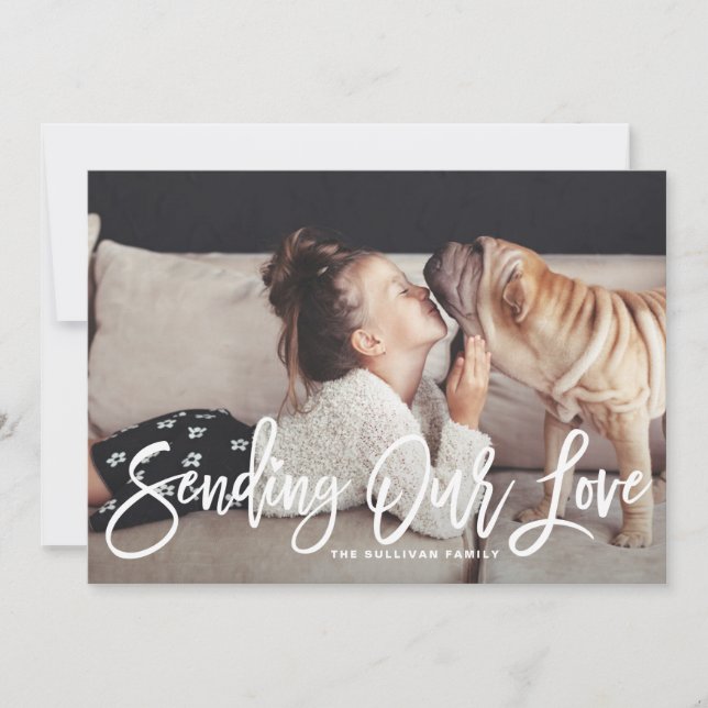 Tarjeta Festiva Enviando nuestra mano de amor El día de San Valent (Anverso)