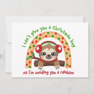 Tarjeta Festiva Enviándote Navidades de eslora arcoiris