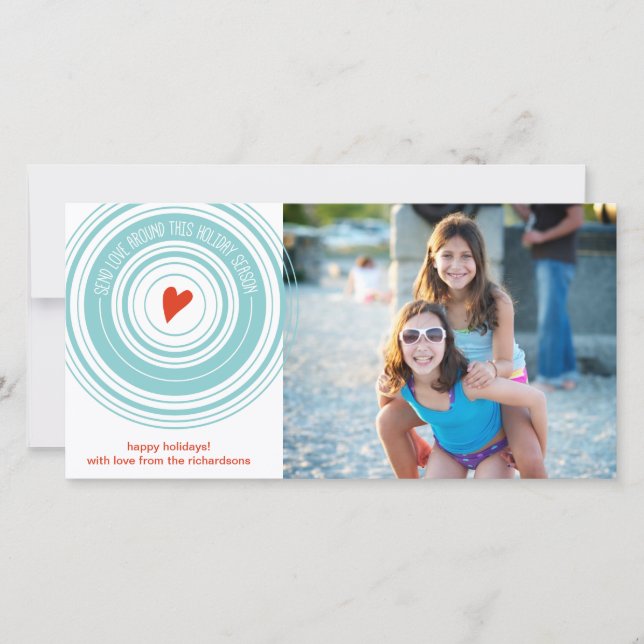 Tarjeta Festiva Enviar amor alrededor (Anverso)