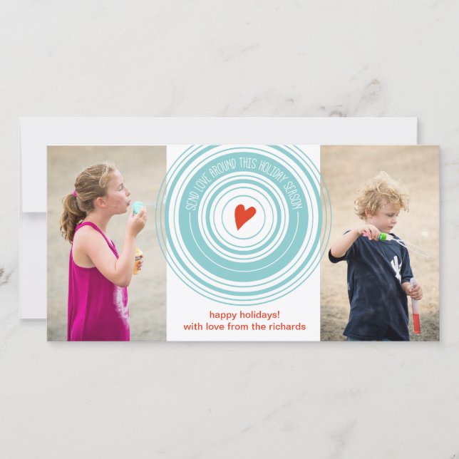 Tarjeta Festiva Enviar amor alrededor de x2 (Anverso)