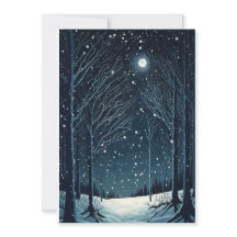 Enviar deseos cálidos bajo un mágico cielo inverna