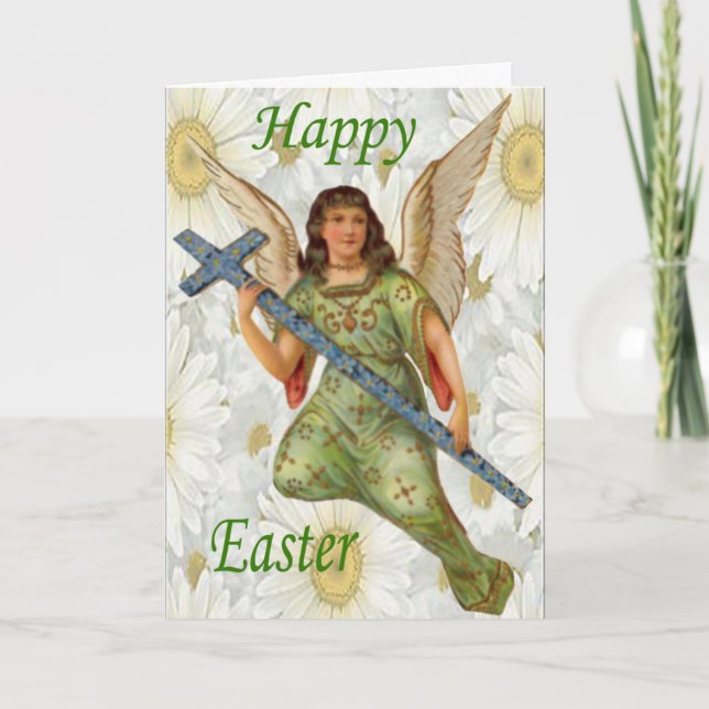 Tarjeta Festiva Envío del mensaje Angel Easter Card (Anverso)
