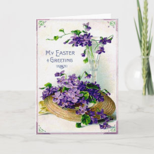 Tarjeta Festiva Ephemeras de Pascua del Victorian