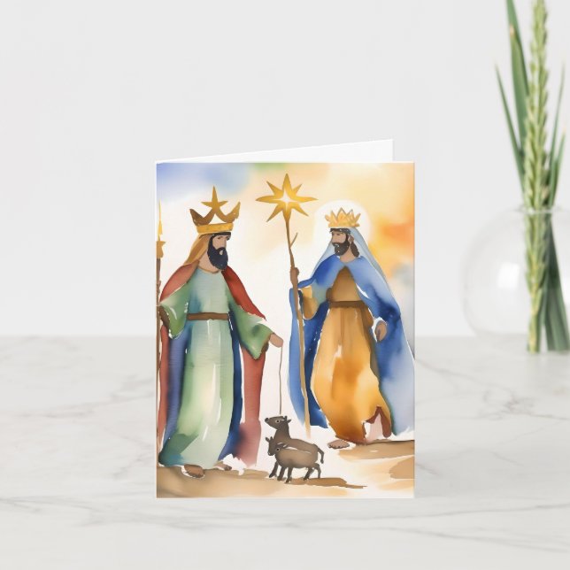 Tarjeta Festiva Epifanía o Día de Reyes B - 6 de enero (Anverso)