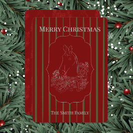 Tarjeta Festiva Equestrian Christmas Card