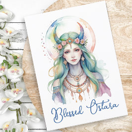Tarjeta Festiva Equinoccio de primavera bendeció a Ostara Pagan
