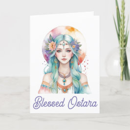 Tarjeta Festiva Equinoccio de primavera bendeció a Ostara Pagan