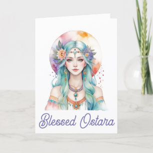 Tarjeta Festiva Equinoccio de primavera bendeció a Ostara Pagan