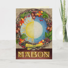 Tarjeta Festiva Equinox Mabon Wreath