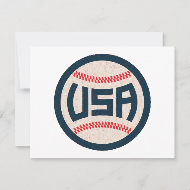 Tarjeta Festiva Equipo de Béisbol de EE. UU. (Anverso)