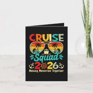 Tarjeta Festiva Equipo de crucero Vacaciones de verano 2026 Famili
