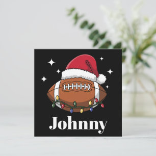 Tarjeta Festiva Equipo de fútbol de deportes de invierno de Navida