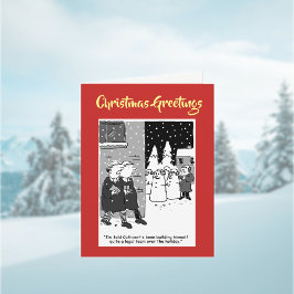 Tarjeta Festiva Equipo legal de Navidades de Snowmen con código QR