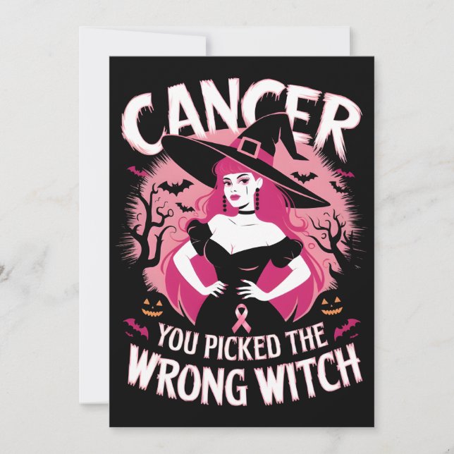 Tarjeta Festiva Equipo Mes de Concienciación sobre el Cáncer, Bruj (Anverso)