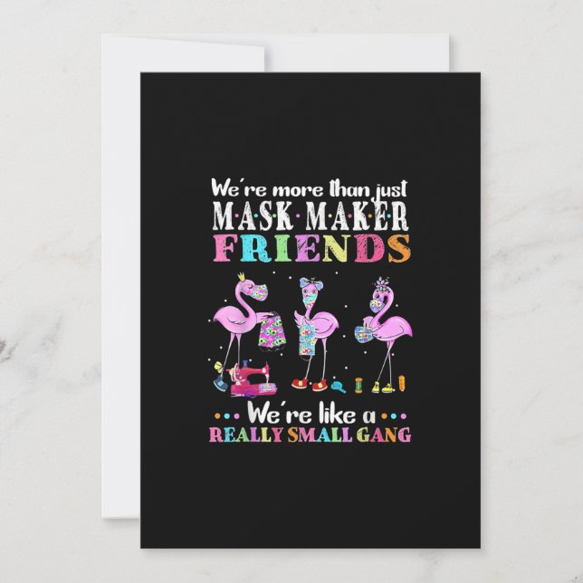 Tarjeta Festiva Eran más que simples amigos de Máscara Maker Flami (Anverso)