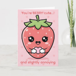 Tarjeta Festiva Eres Berry Cute — Día de San Valentín Divertido