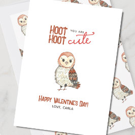 Tarjeta Festiva Eres Búho Lindo Día de San Valentín