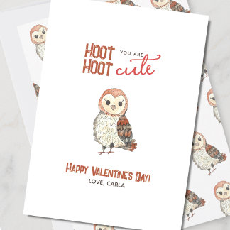 Tarjeta Festiva Eres Búho Lindo Día de San Valentín